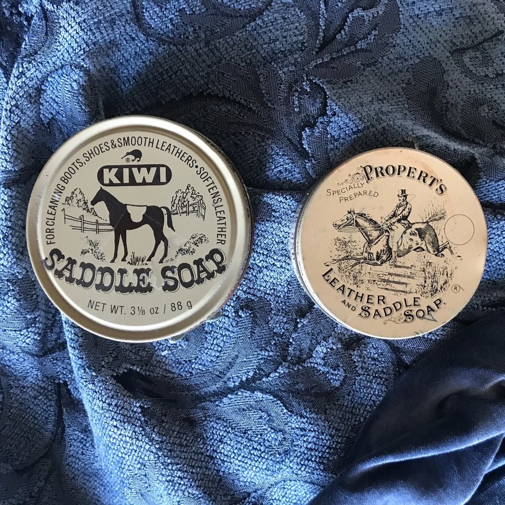 Propert + Kiwi  saddle soap tins lot of 2 Vintage collectible